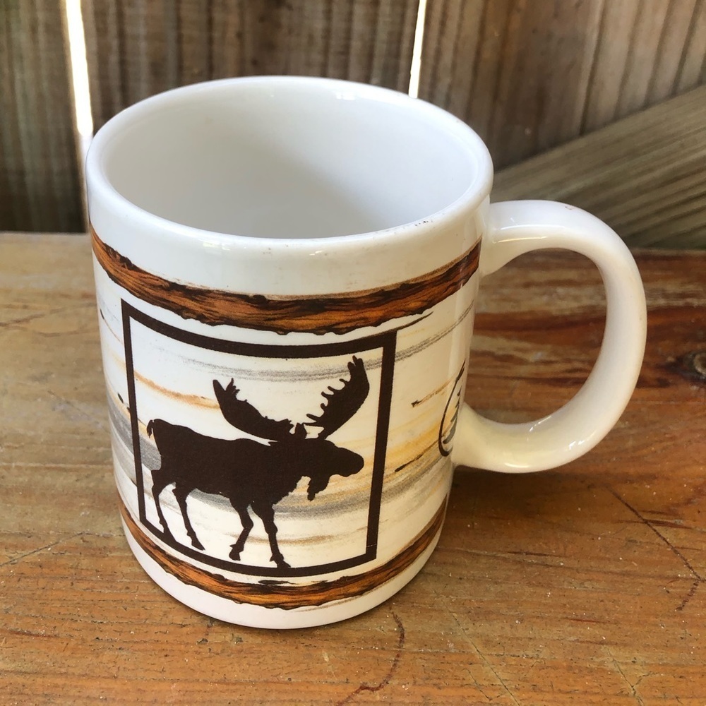 Houston Harvest Moose Bear Forrest Rustic 12oz Coffee Mug
